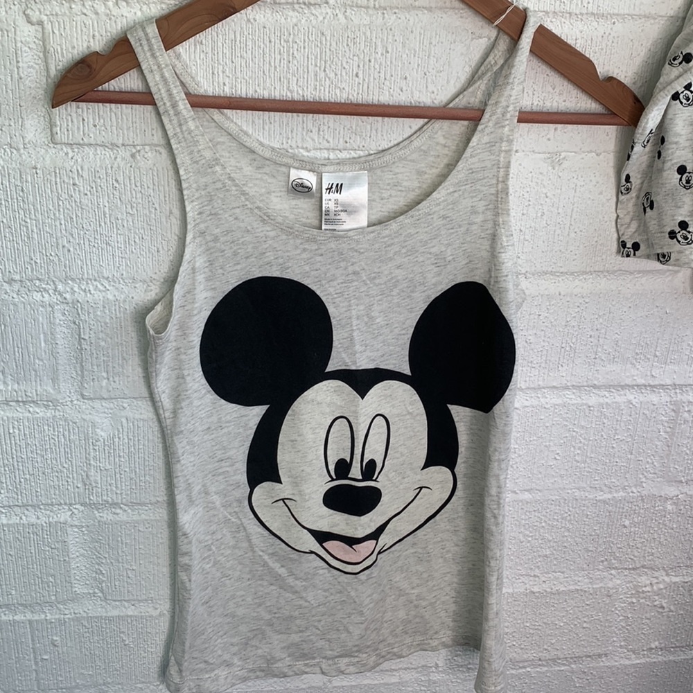H&M Mickey Women's Pajama Tank and Short Set sz XS - Picture 2 of 6